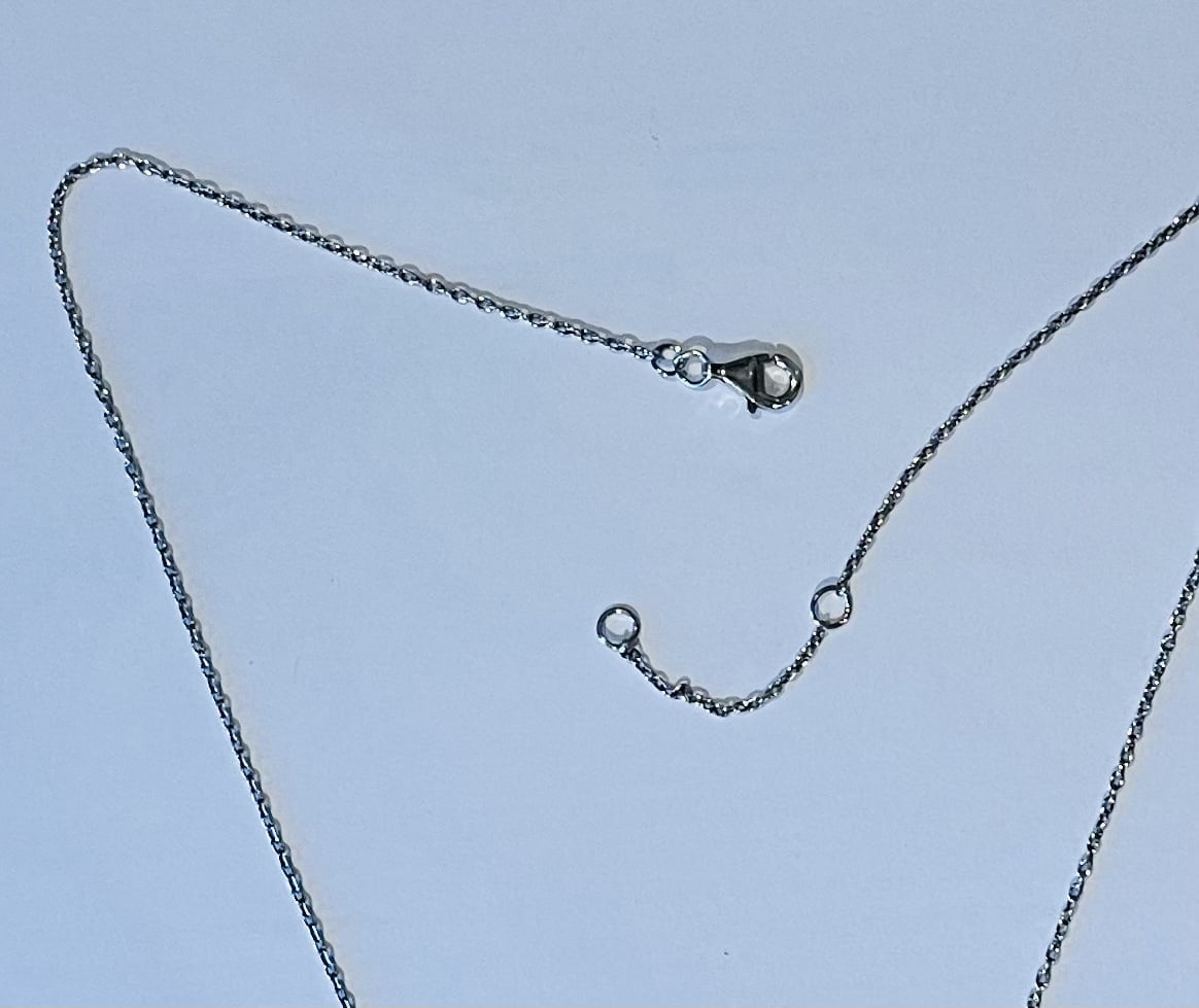 Zilveren Y-Collier met 1 Zeeuwse Knoop van 10mm, 8 van 8mm en een Parel - Afbeelding 4