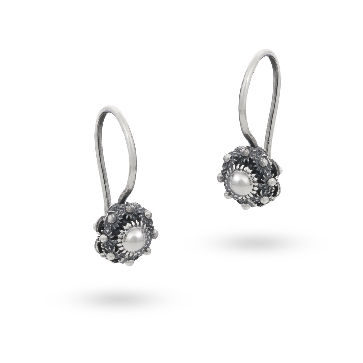 6mm Zilveren Zeeuwse Knop Oorhangers